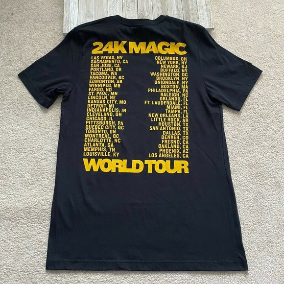Canvas Bella + Canvas L Bruno Mars 24K World Magic Tour Double Sided Graphic Tee - Picture 5 of 10